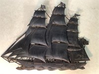 Sailing Ship Plaque, 20in Tall X 27in Long