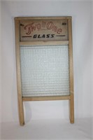 Vintage Two in One Glass Washboard No. 80