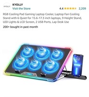 RGB Cooling Pad Gaming Laptop Cooler