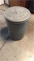 Another galvanized trash can
