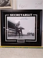 Autographed Secretariat framed photo
