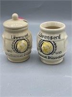 Lowenstef Mustard Jar 1903-1953 Anniversary 1950s