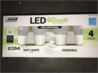 FEIT ELECTRIC 4 PACK 60 WATT LED BULBS