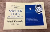 JFK 14k gold commemorative dollar