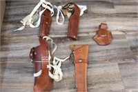 Lot of 5 Leather Holsters