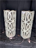 Pair of home accent farmhouse lamps