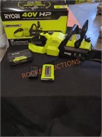 Ryobi 14" 40V Cordless Chainsaw Kit; Sold As Is