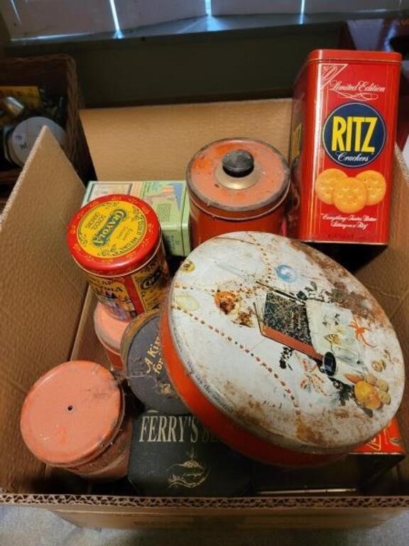 COLLECTOR VINTAGE TINS-APPROX. 12