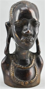 Bronze African Bust Sculpture