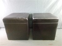 Two Well Loved Footstools/ Storage Containers