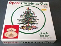 Spode Christmas Tree Double Tier Tray