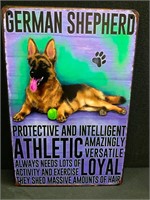 German Shepherd Metal Sign