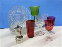 Coloured Glass Cups, Glass Bowls, Goblets