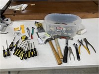 Stanley screw drivers, pliers, hammers, pliers