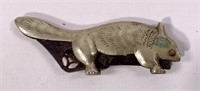 Brass squirrel cigar cutter, 3" long
