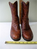 Brown Custom Square Toe Boots 11-12