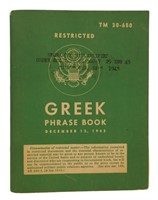 1944 US Army Greek Phrase Book TM30-650