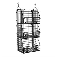 PUPPYCUTE 3 PACK Stackable Wire Storage Baskets