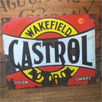 Wakefield Castrol rack sign