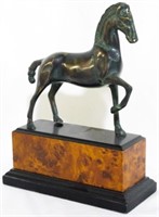 Metal Horse Figurine 9"