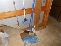 Mops, brooms,  & extension cord
