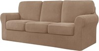 CHUN YI 7 Piece Stretch Sofa Cover, 3 Seater Couch