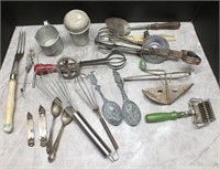 VINTAGE EGG BEATERS & OTHER KITCHEN UTENSILS