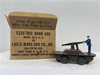 Louis marx electric hand car with original box