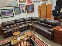 FIVE PIECE LEATHER SECTIONAL