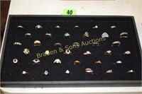 GROUP OF 36 COSTUME RINGS