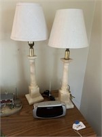 2-Lamps & Clock Radio