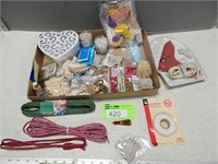 Box of craft supplies
