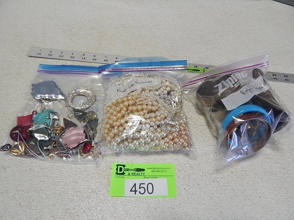 Bracelets, necklaces and pendants