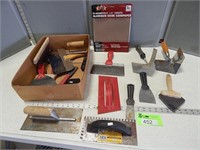 Sandpaper, putty knives and trowels
