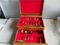 Gold plated SS Japan Cutlery in case