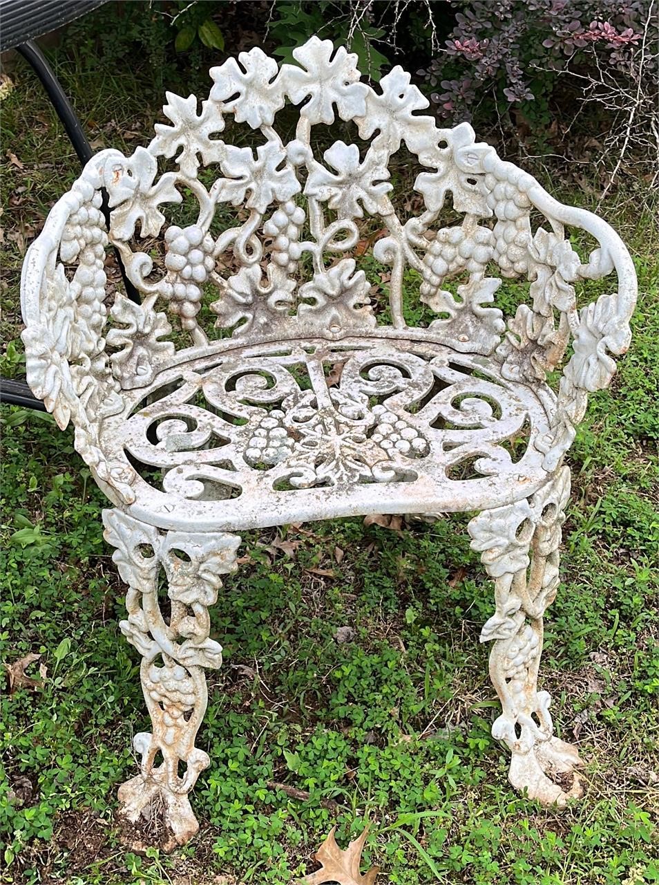 White Wrought Iron Chair