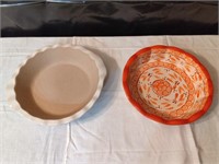 Temptations Pie Plate/Stoneware Pie Plate