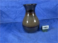 Gold Tone Vase, 10.25"T