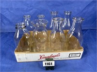 Variety of Milk Bottles & Other Glass Bottles,