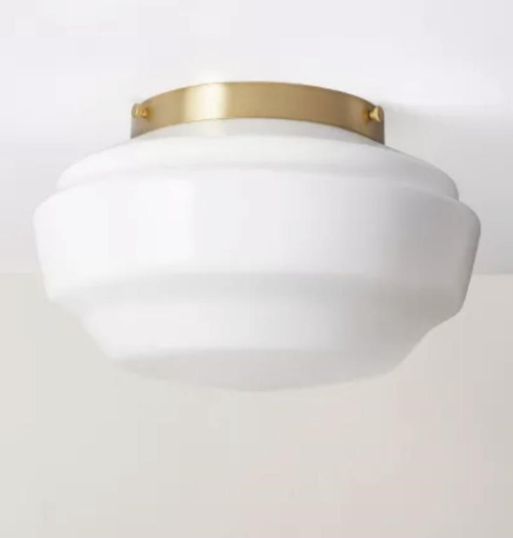 Milk Glass Flush Mount Ceiling Light