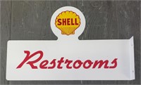 Shell Restrooms Metal Sign