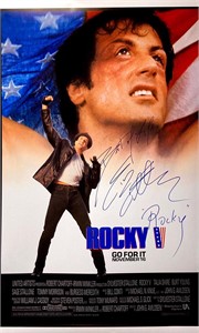 Autograph Signed Rocky Poster