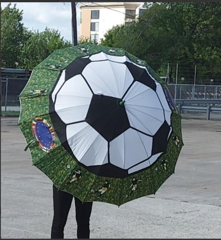 Xtra Large Soccer Themed Umbrella,NIP