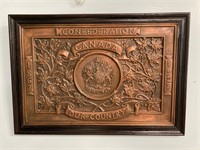 Confederation of Canada copper. 19.5 x 14” framed