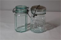 2 Vintage EZ Seal Canning / Storage Jars