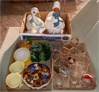 Misc. Decor, Glasses, Duck Figurines, etc.