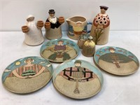 "Folk Craft" Hand Painted Pottery Decor Collection