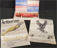 Vtg Speedball No. 5 Artist Set Lettering Drawing