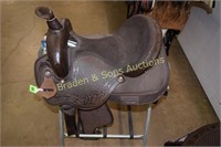 NEW 14" MADE IN USA WESTERN LEATHER SADDLE WITH