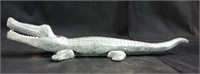 Metal alligator nutcracker  14"